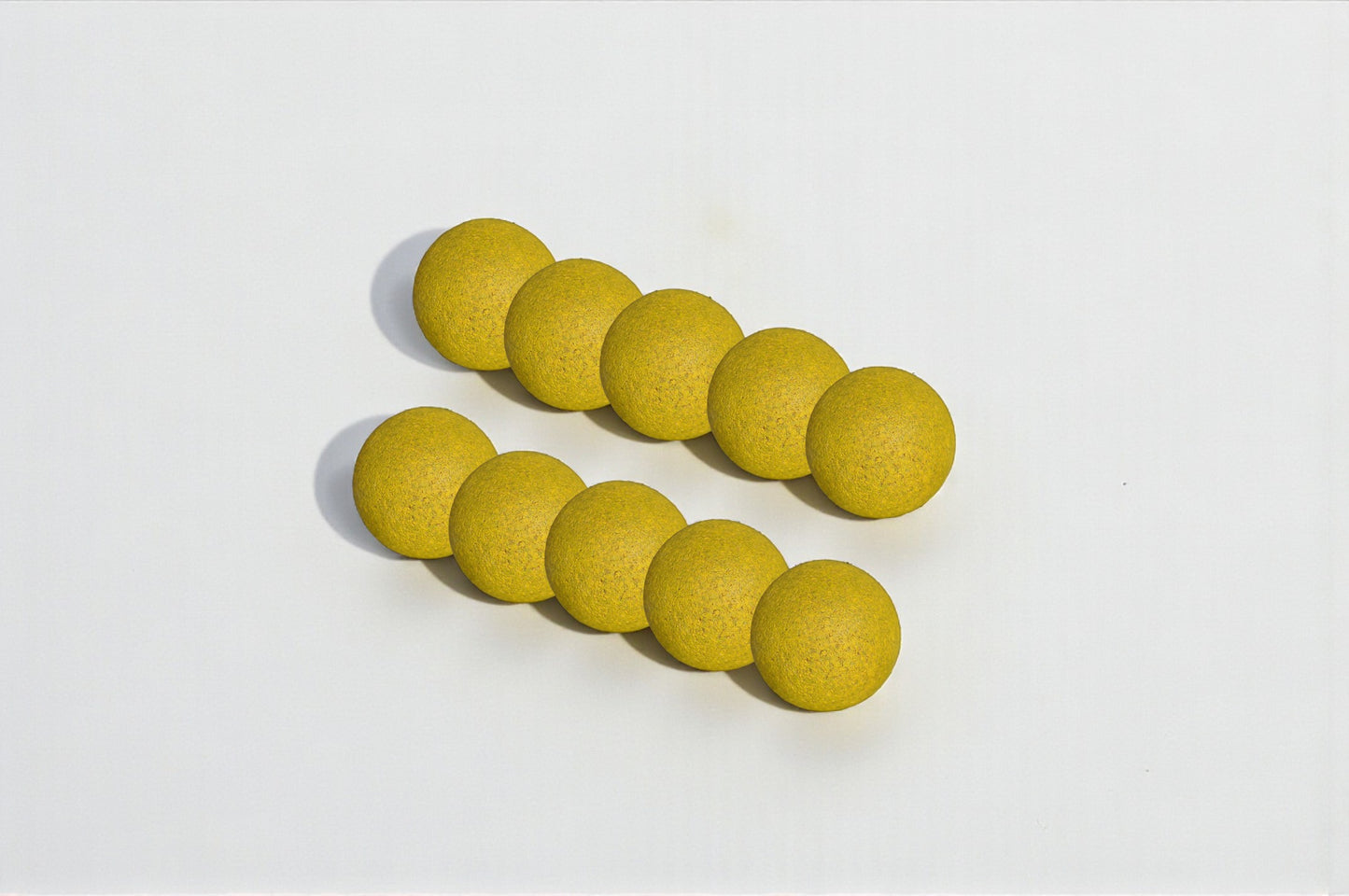 Lot de 10 balles en liège jaune