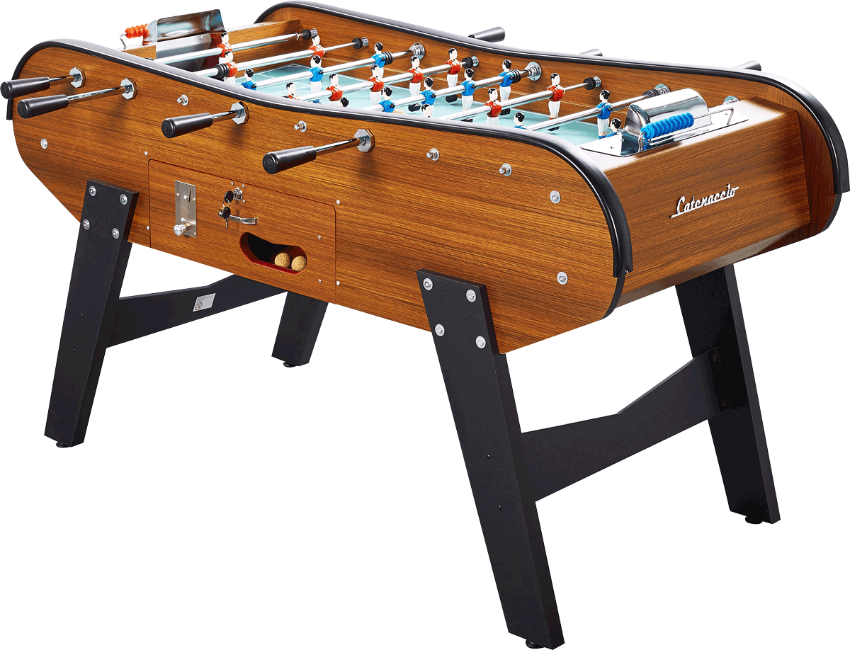 Babyfoot de bar en bois foncé