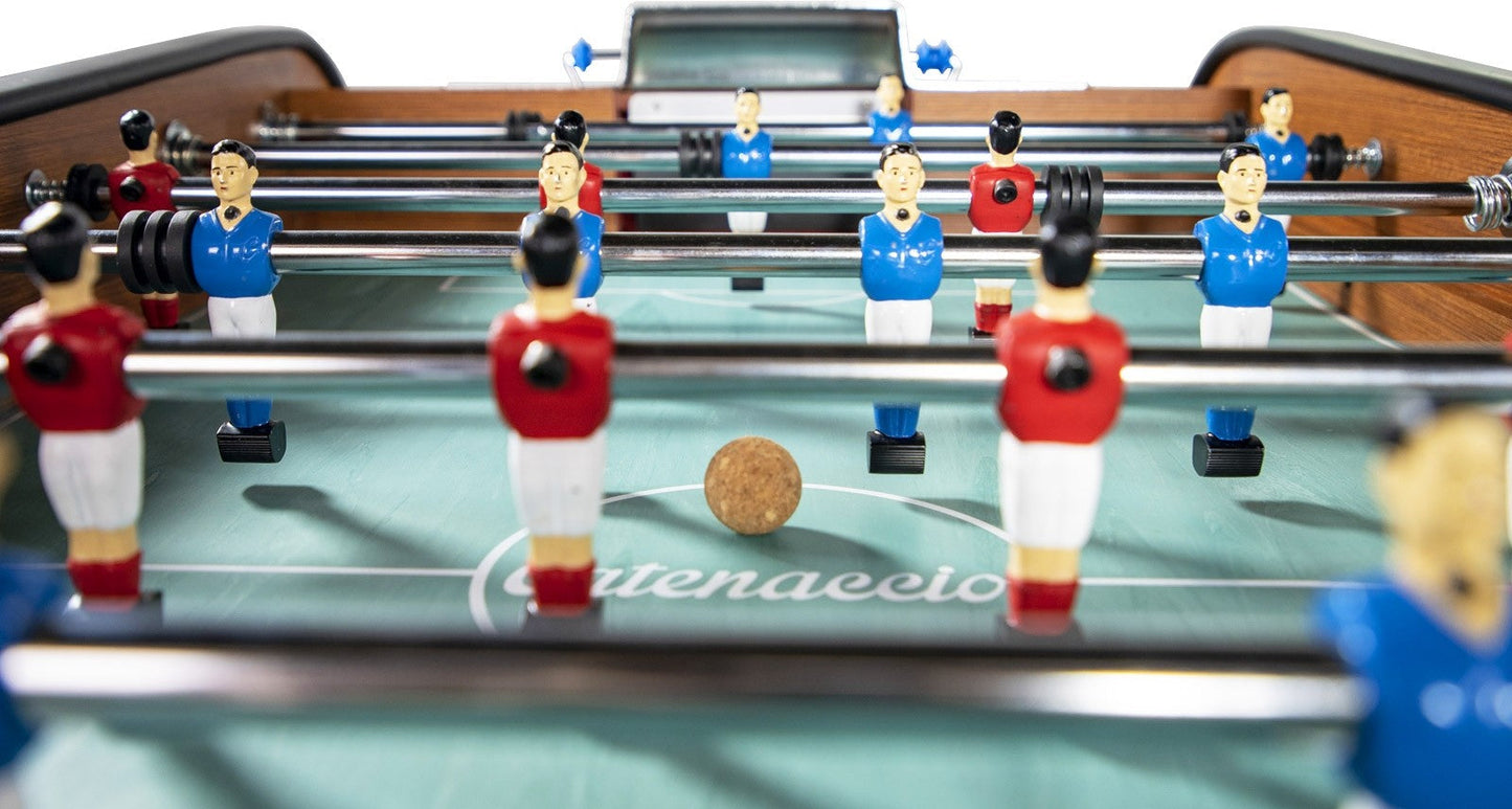 Babyfoot de bar en bois foncé