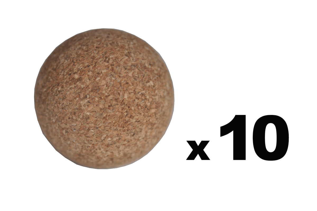 lot 10 balles de Babyfoot en liège brut
