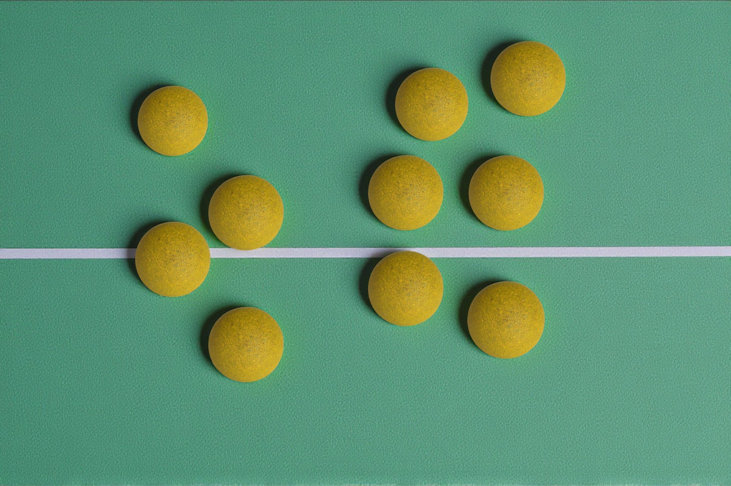 Lot de 10 balles en liège jaune